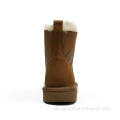 Tarngraffiti Wildleder Fuzzy -Stiefel